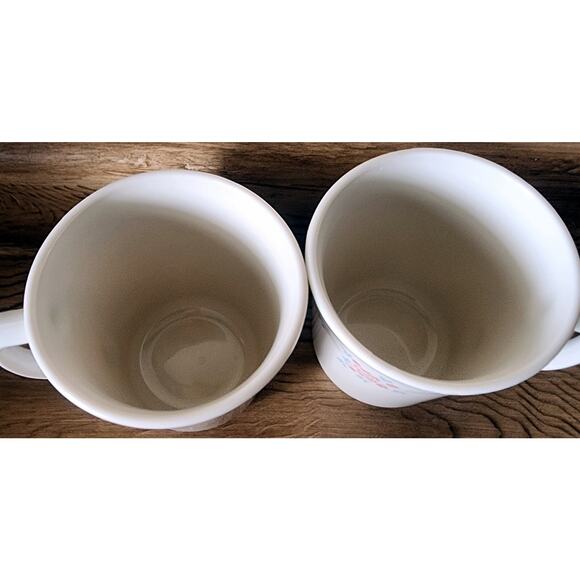 2 Vintage Corning Ware Corelle English Breakfast Coffee Mugs Cups Nice Set - Picture 4 of 6